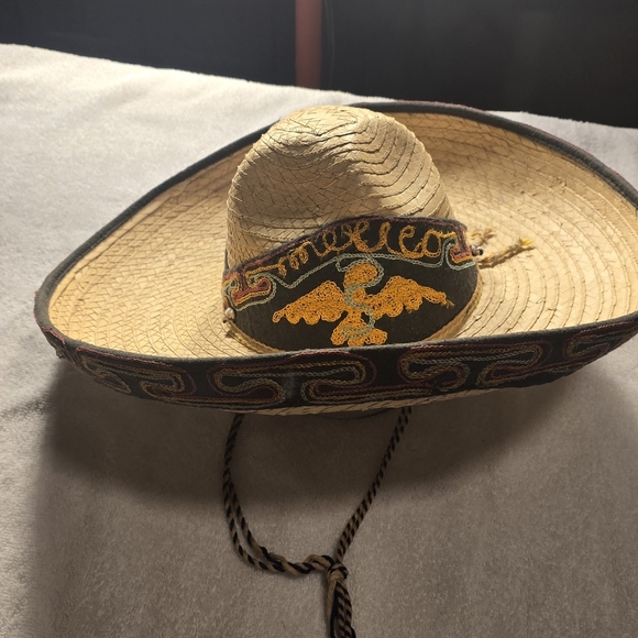 Straw Mexican Sombrero “México” Embroidered Fiesta Hat – Cinco De Mayo Vibes - Picture 11 of 11